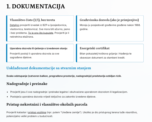 Pregled sadržaja - Dokumentacija